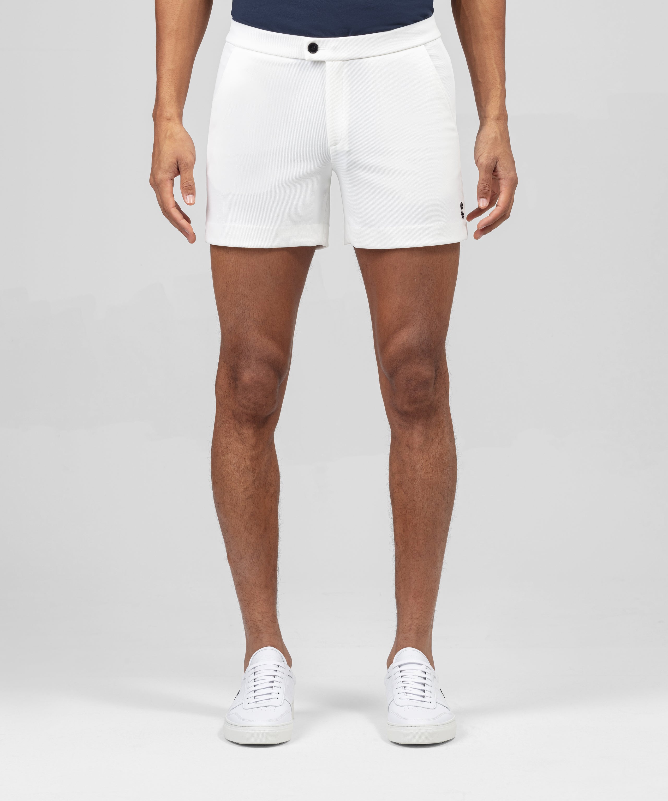 White tennis bow shorts