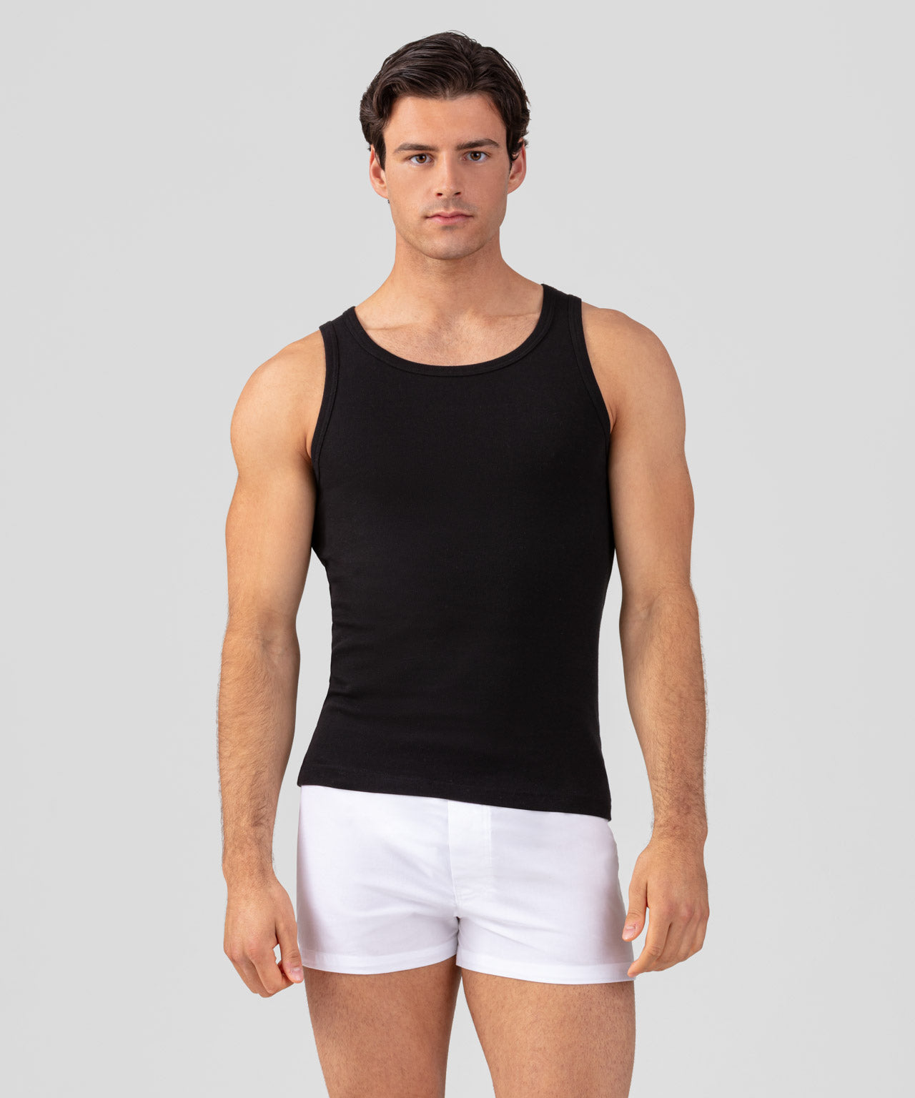 Ribbed Tank Top: Black