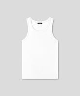 Ribbed Tank Top: White