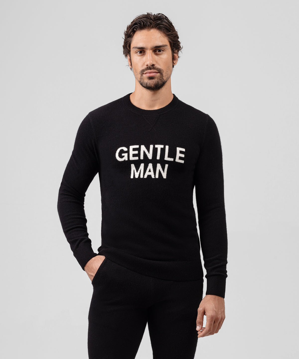 Cashmere Sweatshirt "GENTLE": Black