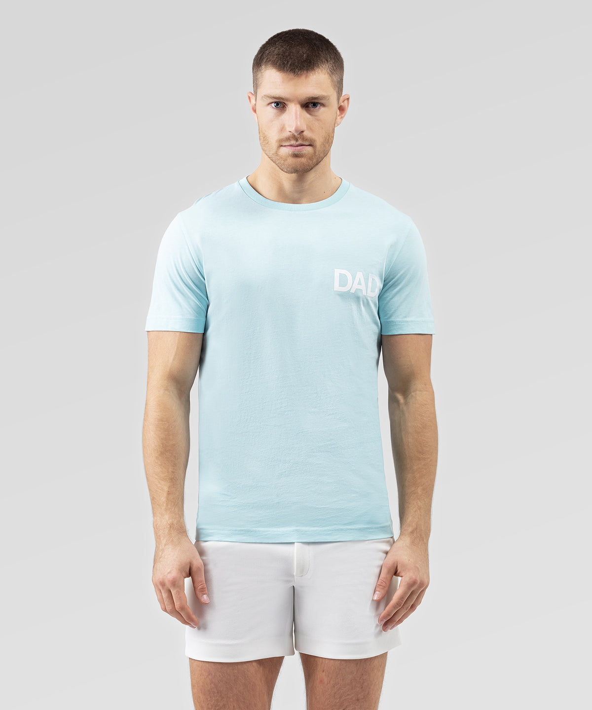 Organic Cotton T-Shirt "DAD": Light Turquoise