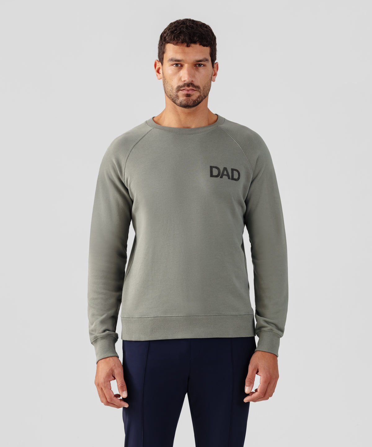 Organic Cotton Sweatshirt "DAD": Army Green