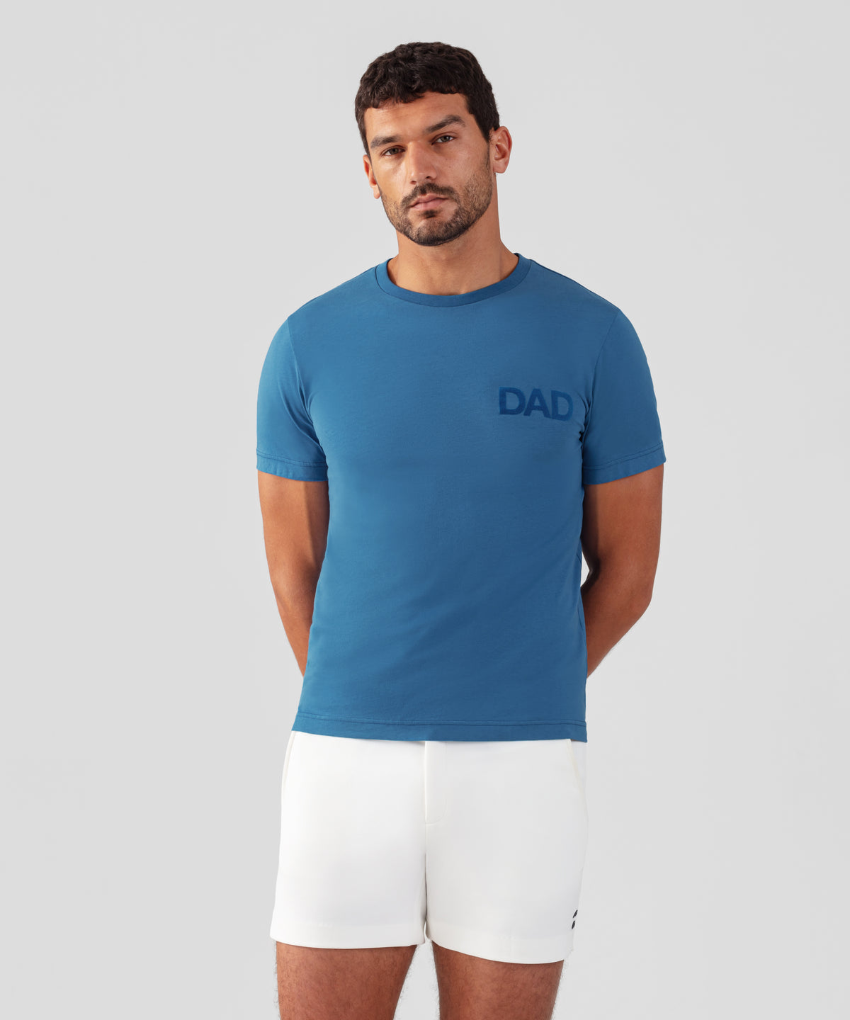 Organic Cotton T-Shirt "DAD": French Blue