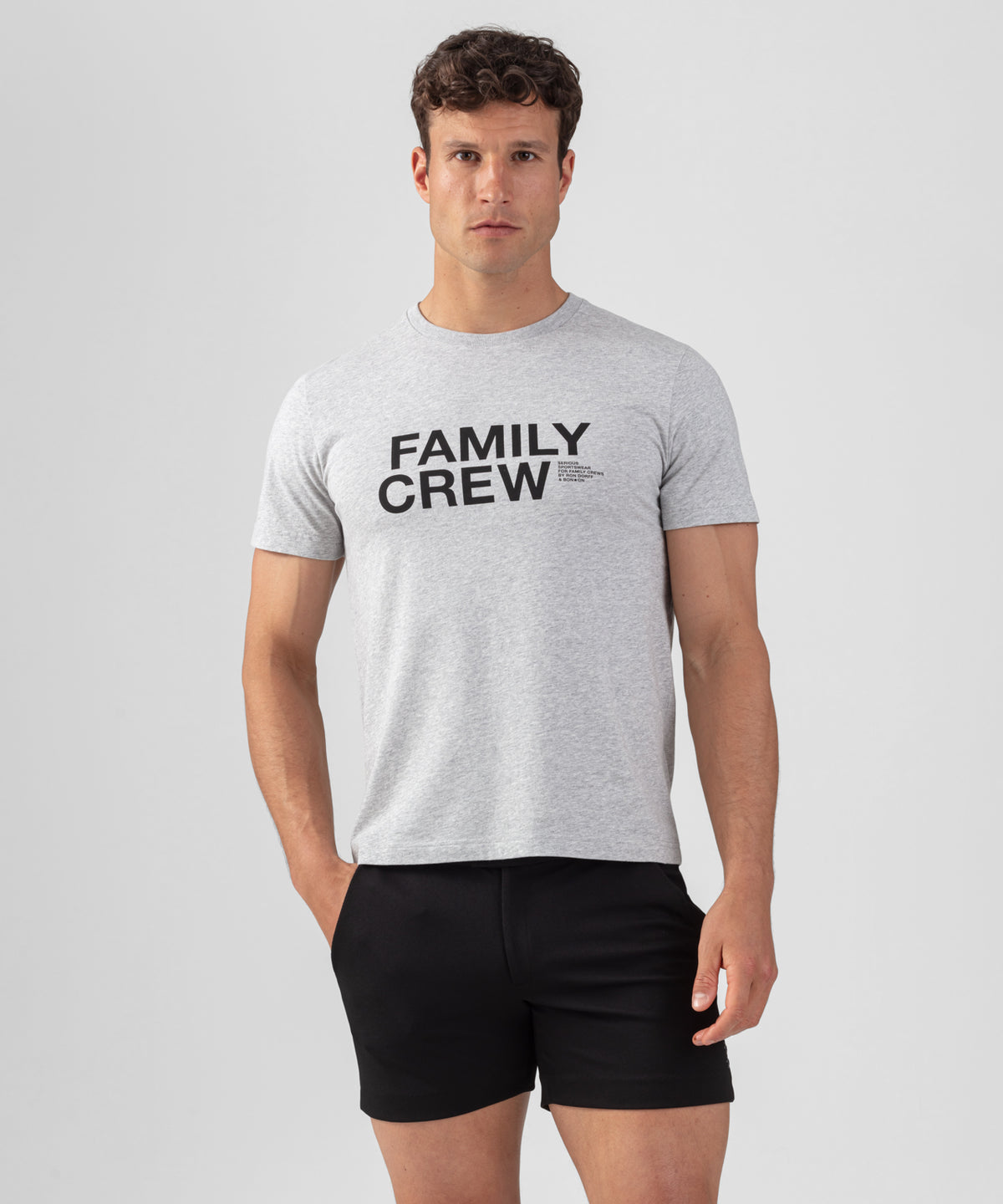 RON DORFF + BON★ON Organic Cotton T-Shirt FAMILY CREW: Heather Grey
