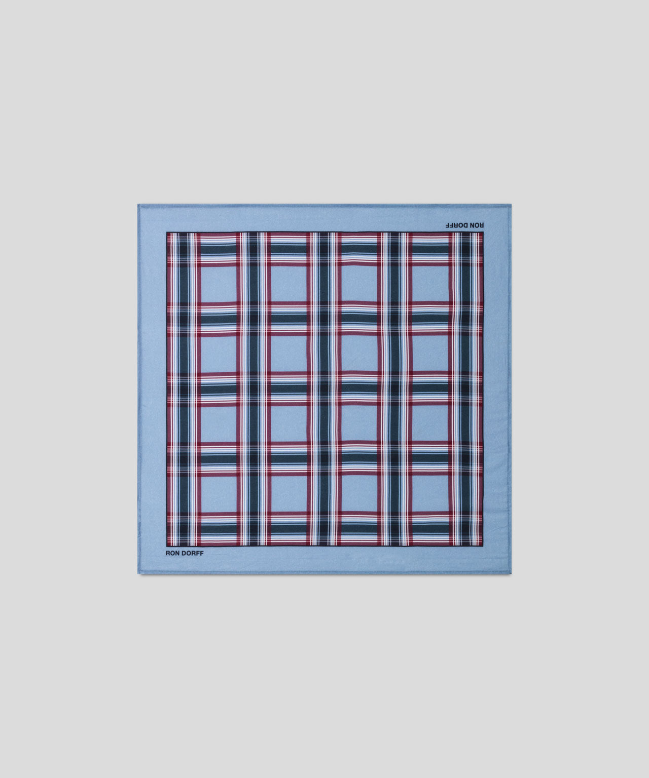 Bandana w. Checkers: Faded Denim