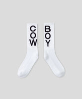 Sports Socks "COW BOY": White