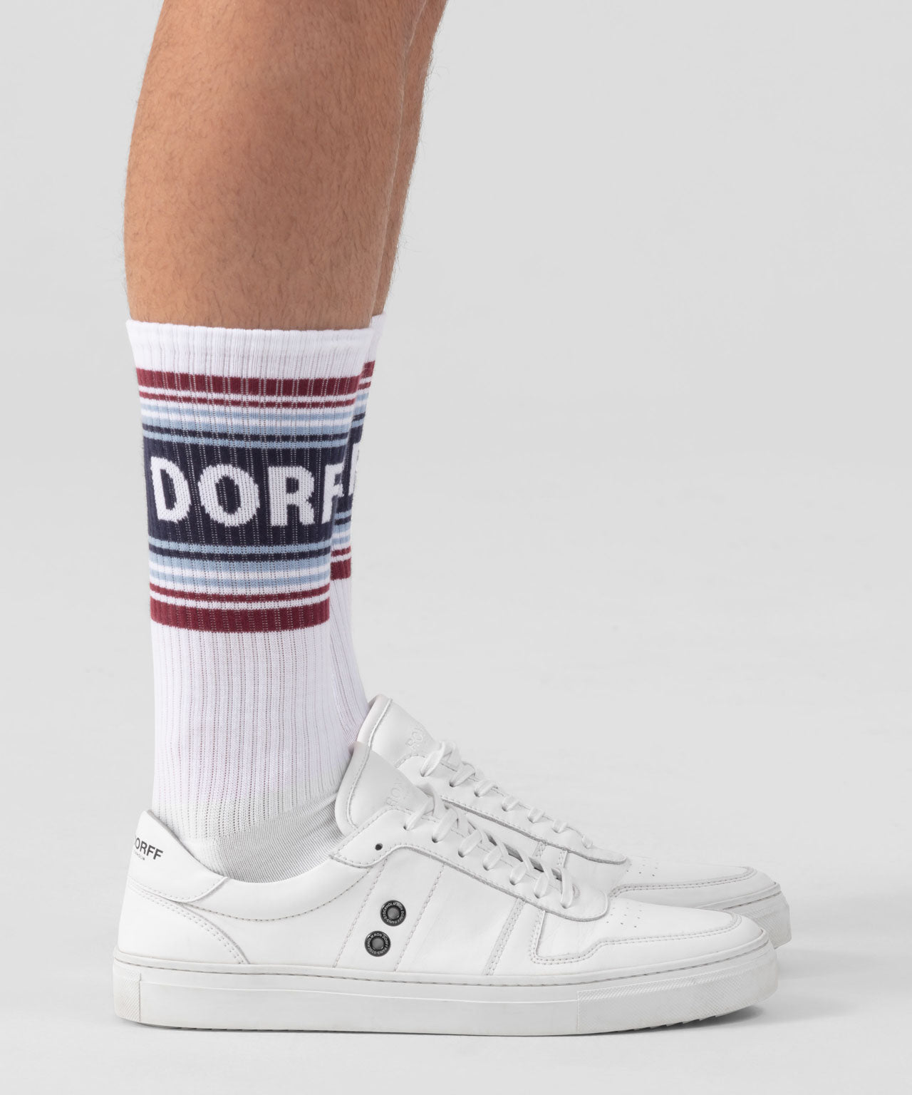 Sports Socks "RON DORFF" w. Stripes: Navy
