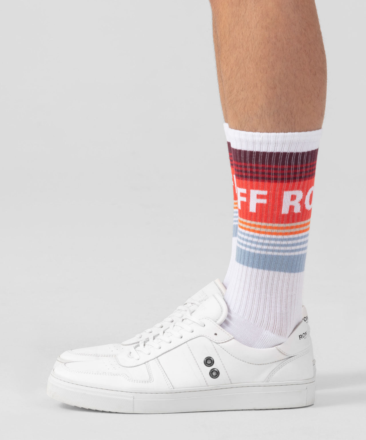 Sports Socks "RON DORFF" w. Stripes: Red