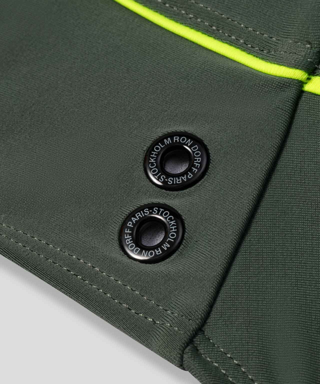Swim Briefs w. Neon Piping: Green Shadow/Neon Yellow