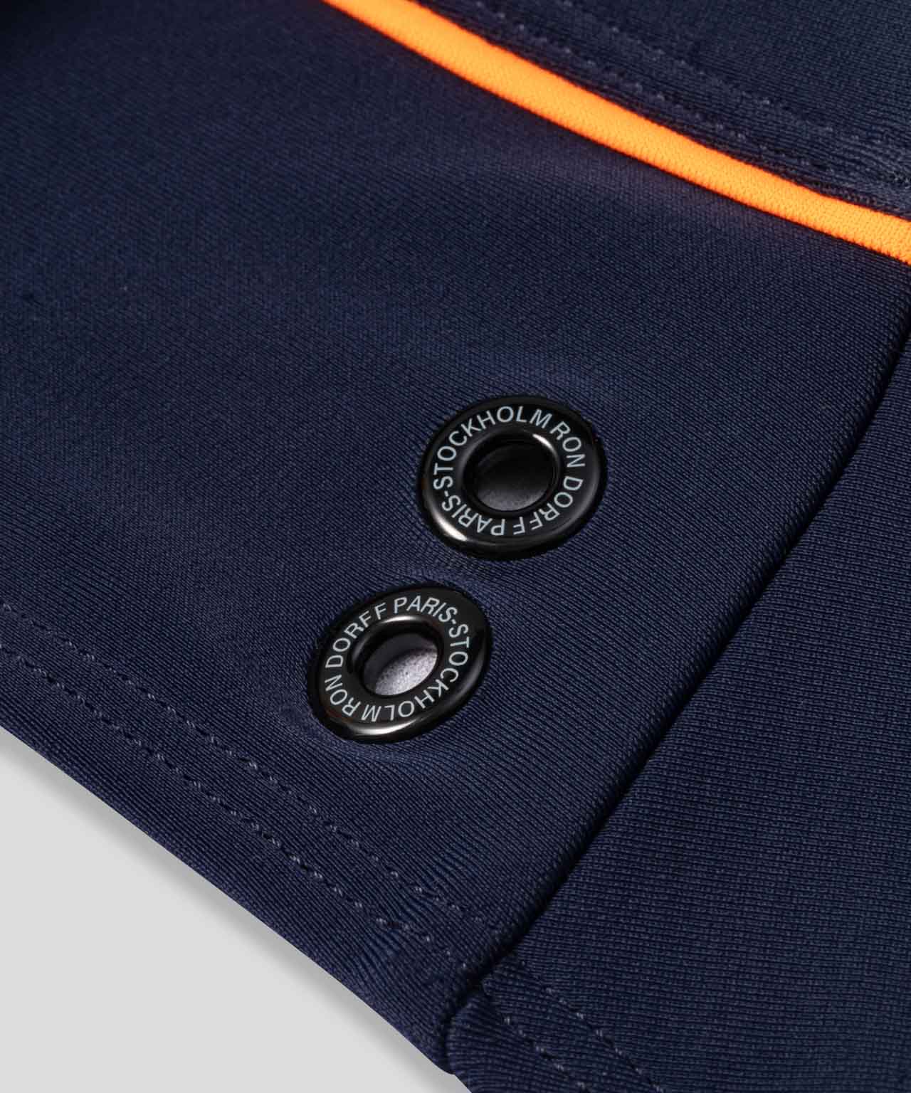 Swim Briefs w. Neon Piping: Navy/Neon Orange