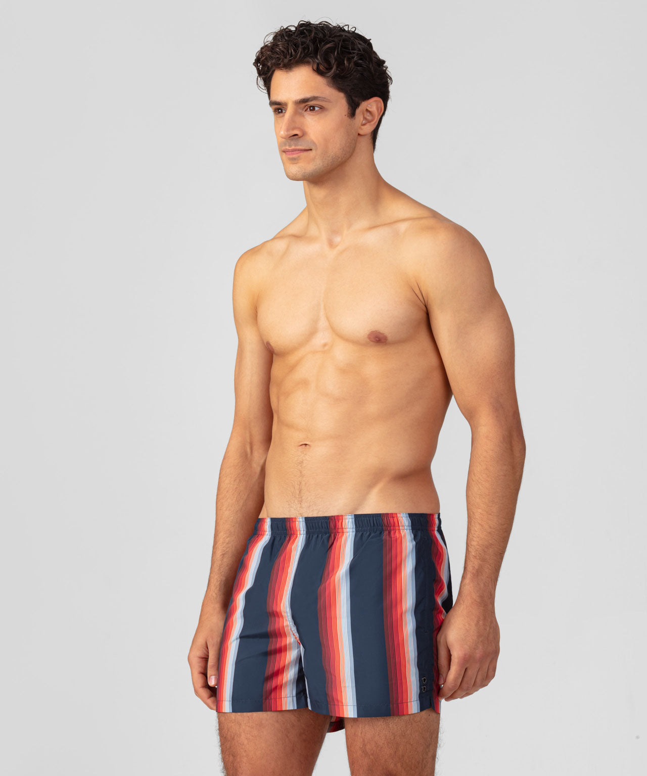 Swim Shorts w. Stripes: Navy
