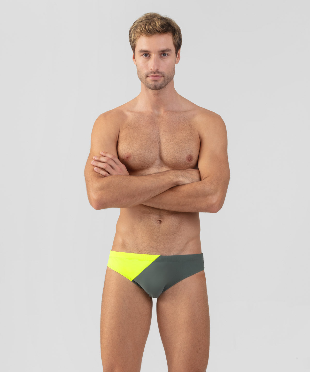 Slim Swim Briefs Bicolor: Green Shadow/Neon Yellow