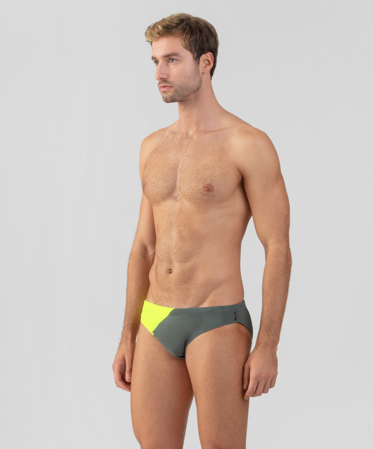 Slim Swim Briefs Bicolor: Green Shadow/Neon Yellow