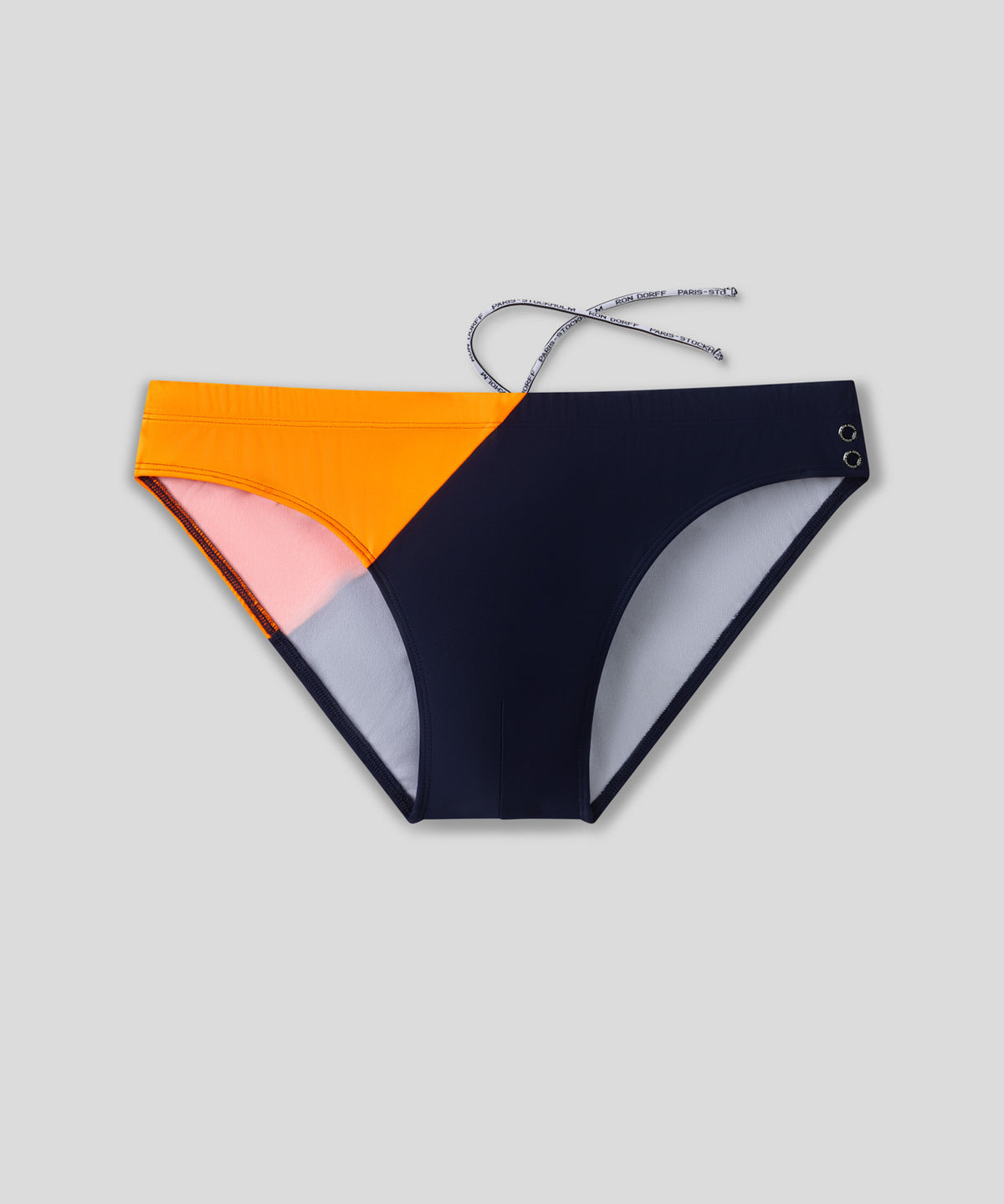 Slim Swim Briefs Bicolor: Navy/Neon Orange
