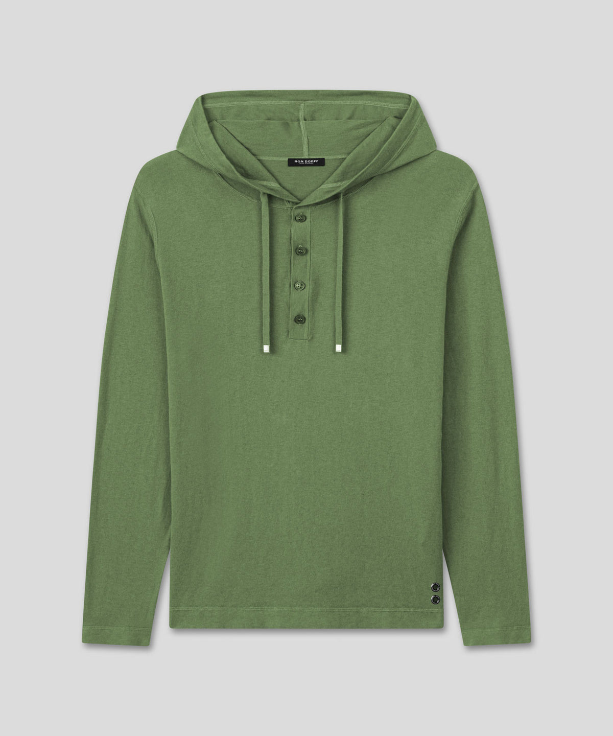 Light Cotton-Silk Hoodie: Cactus