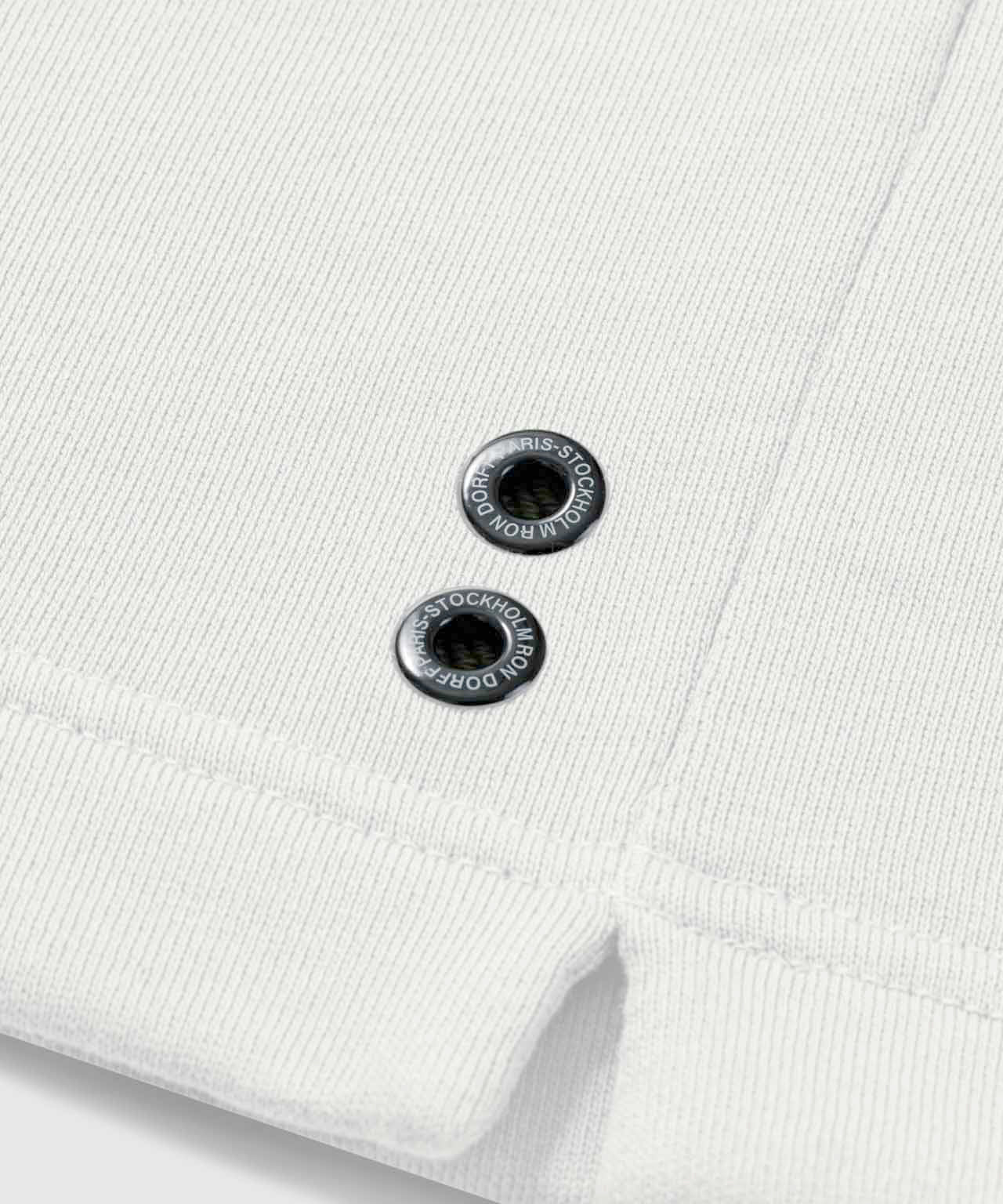 Organic Cotton Sleeveless Sweatshirt w. Piping: Off White