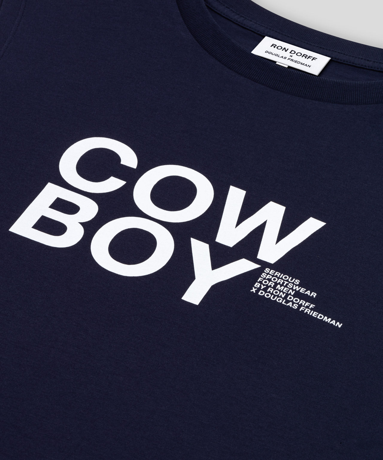 Organic Cotton Sleeveless T-Shirt "COW BOY": Navy