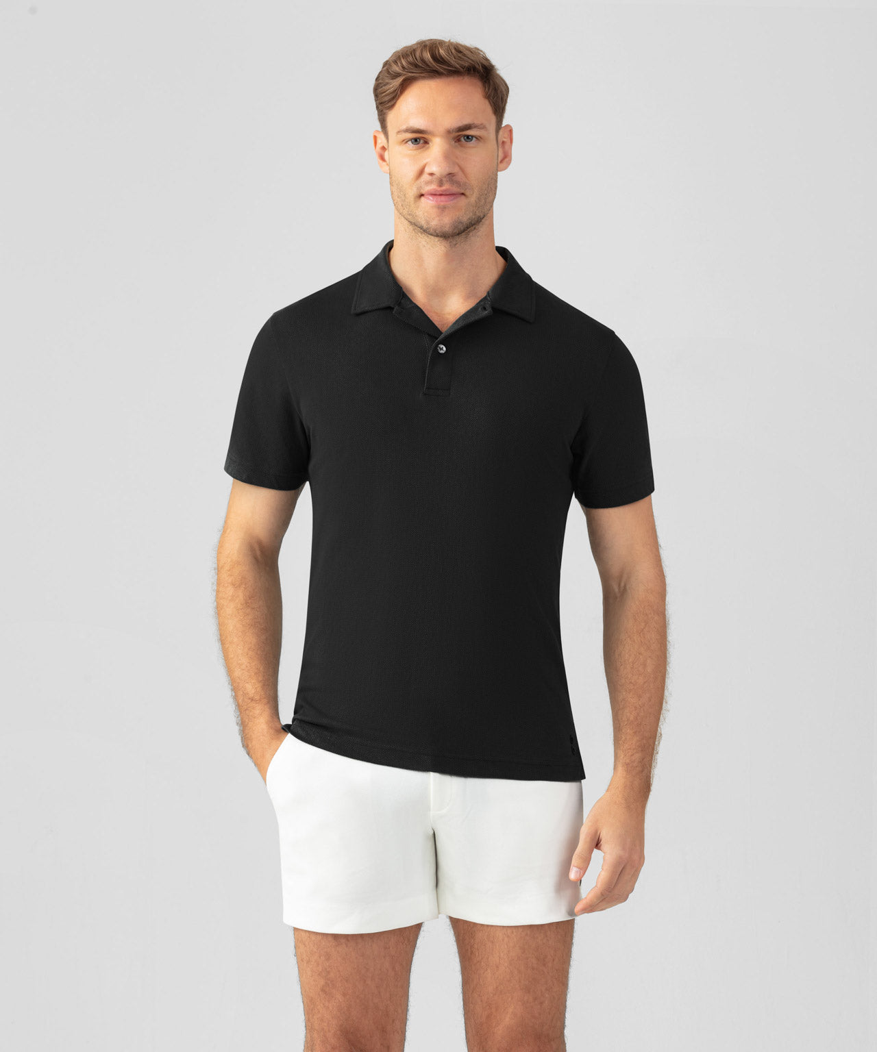 Mesh RD Polo: Black | Ron Dorff