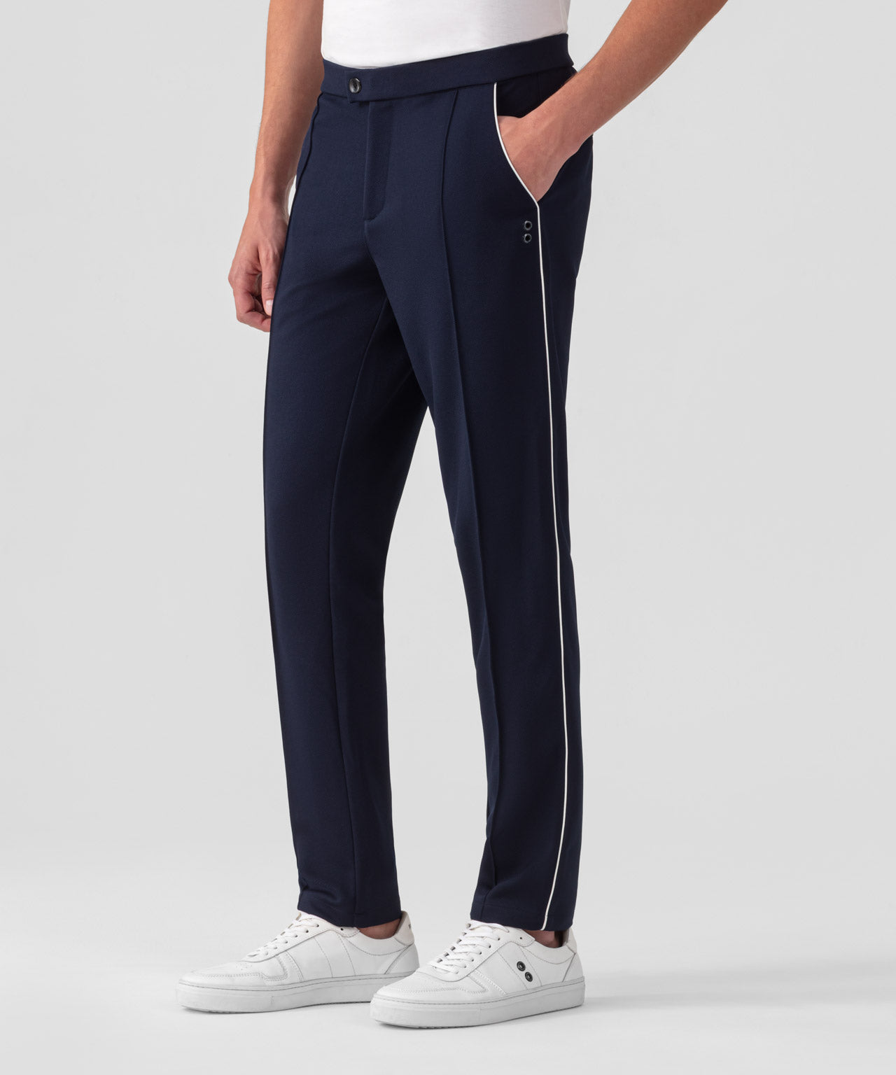 RD Tennis Pants w. Piping: Navy