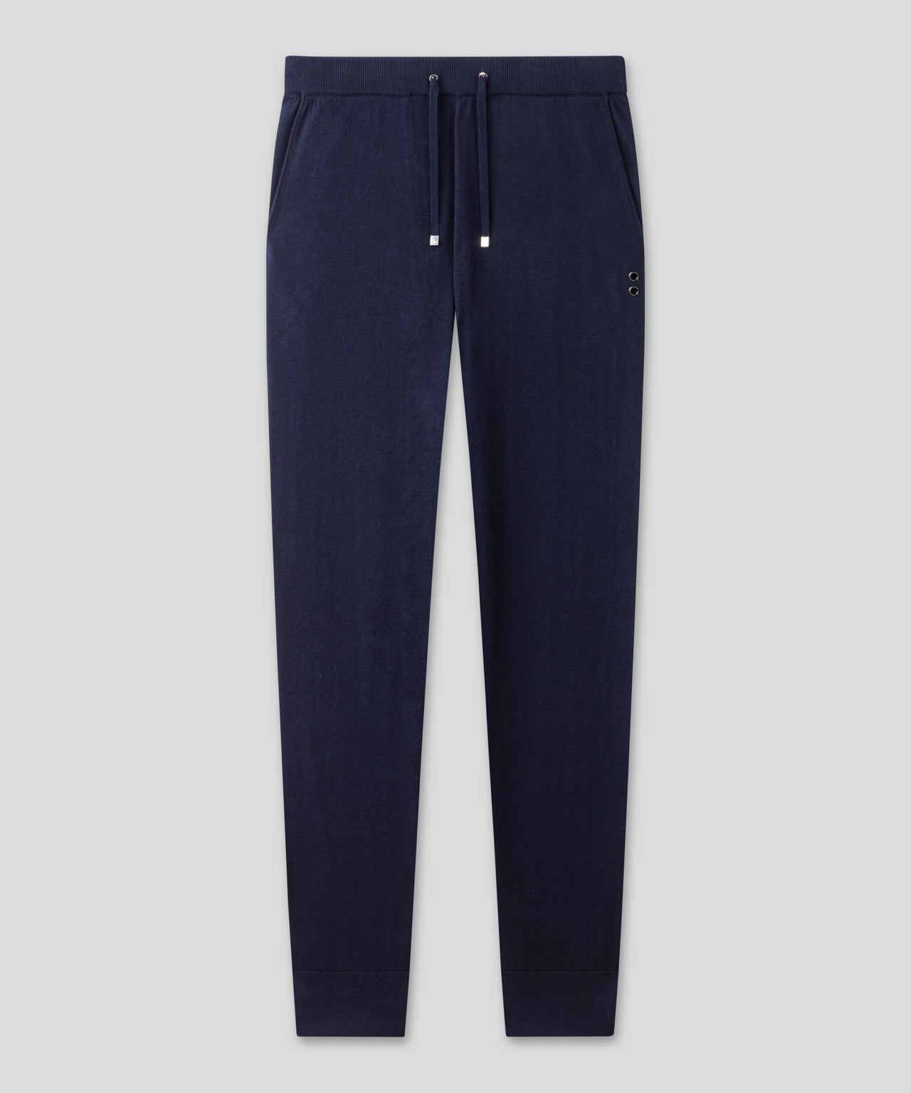 Light Cotton-Silk Pants: Navy