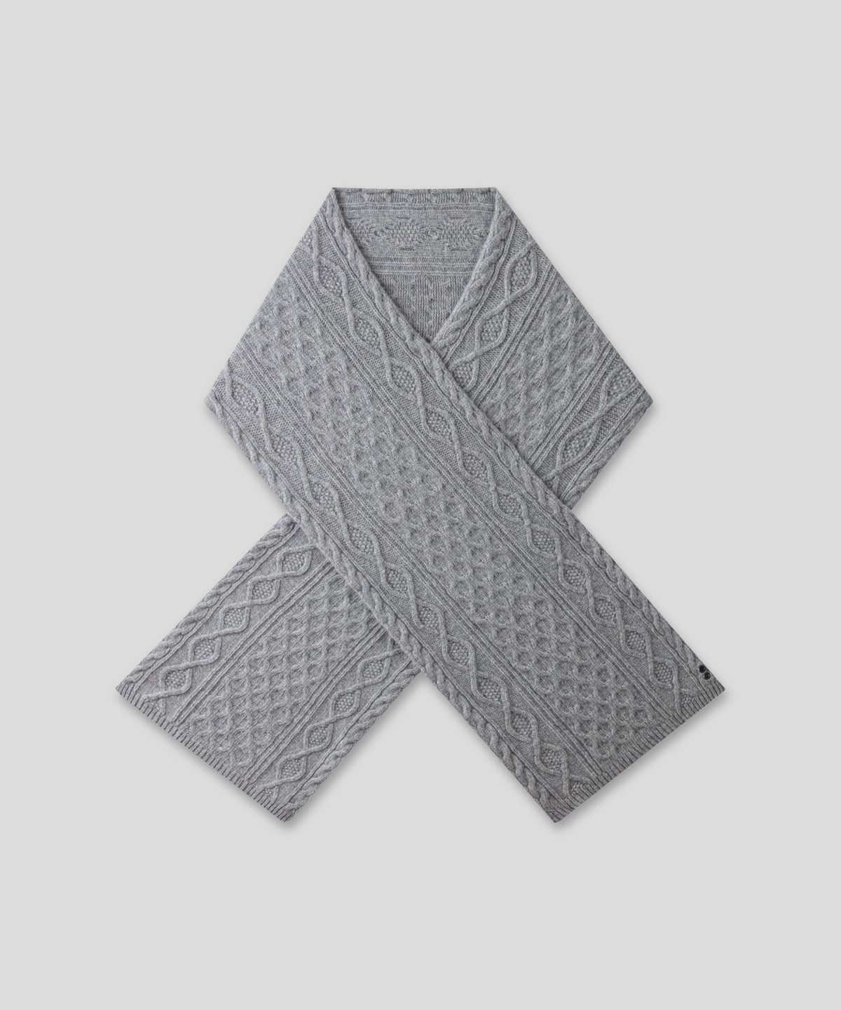 Wool Cashmere Telemark Scarf: Grey Melange