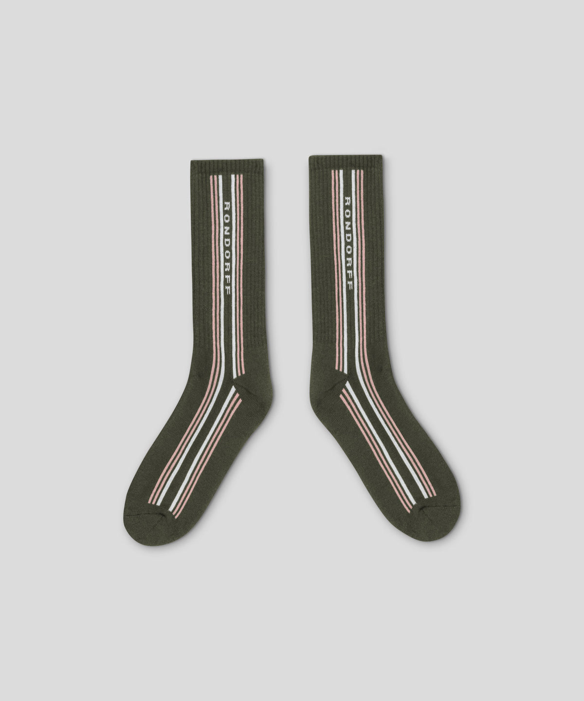 Sports Socks RD w. Side Stripes: Military Green