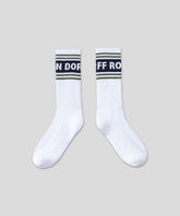 Sports Socks RD w. Irregular Stripes: White