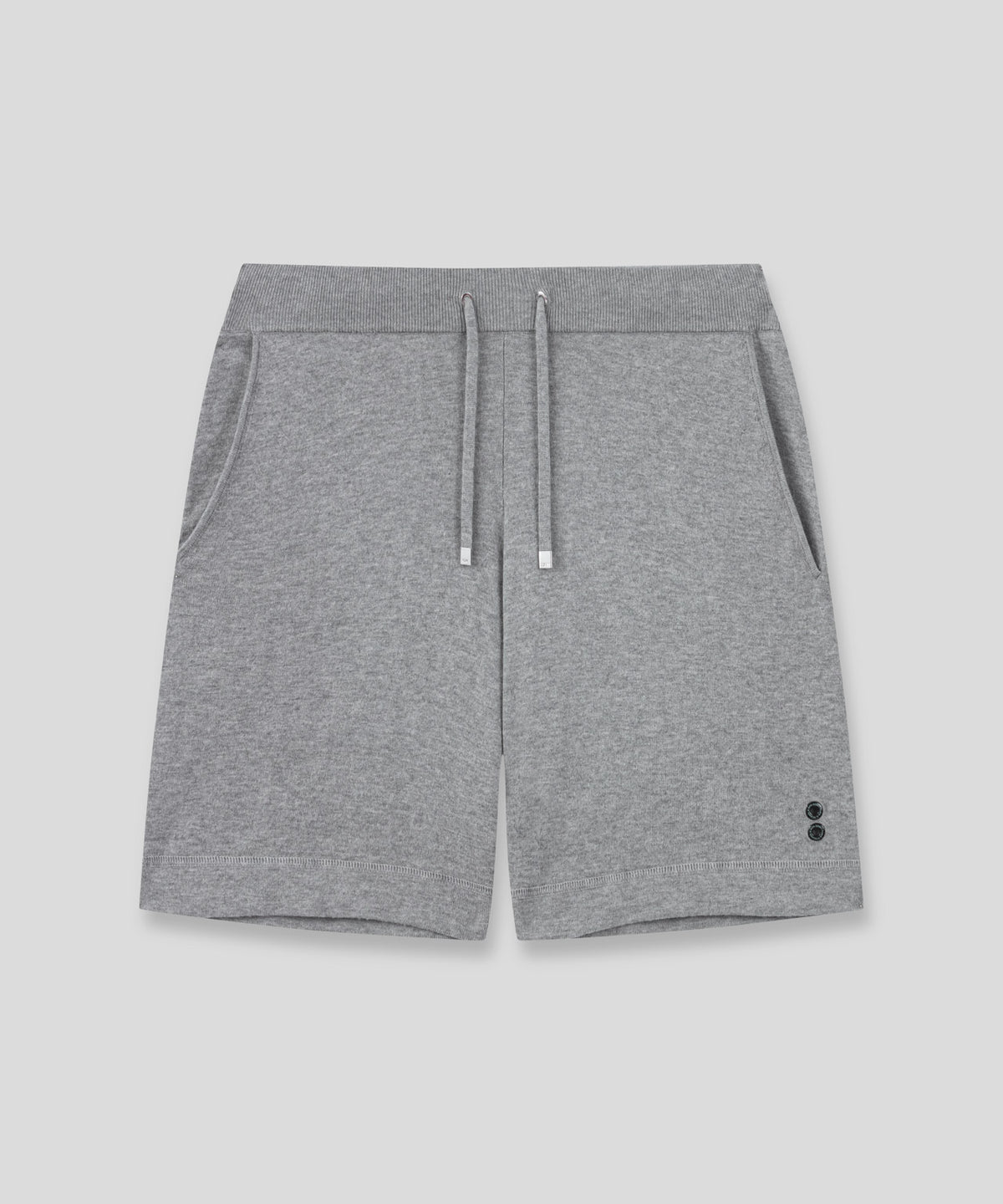 Light Cotton-Silk Shorts: Grey Melange