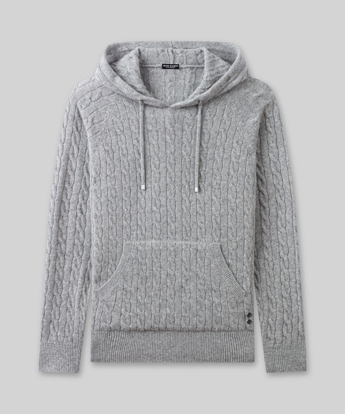Wool Cashmere Telemark Hoodie Sweater: Grey Melange