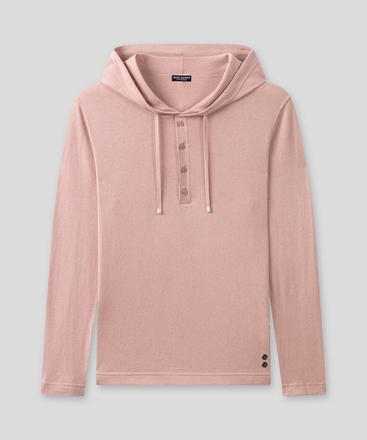 Light Cotton-Silk Hoodie Sweater: Woodrose