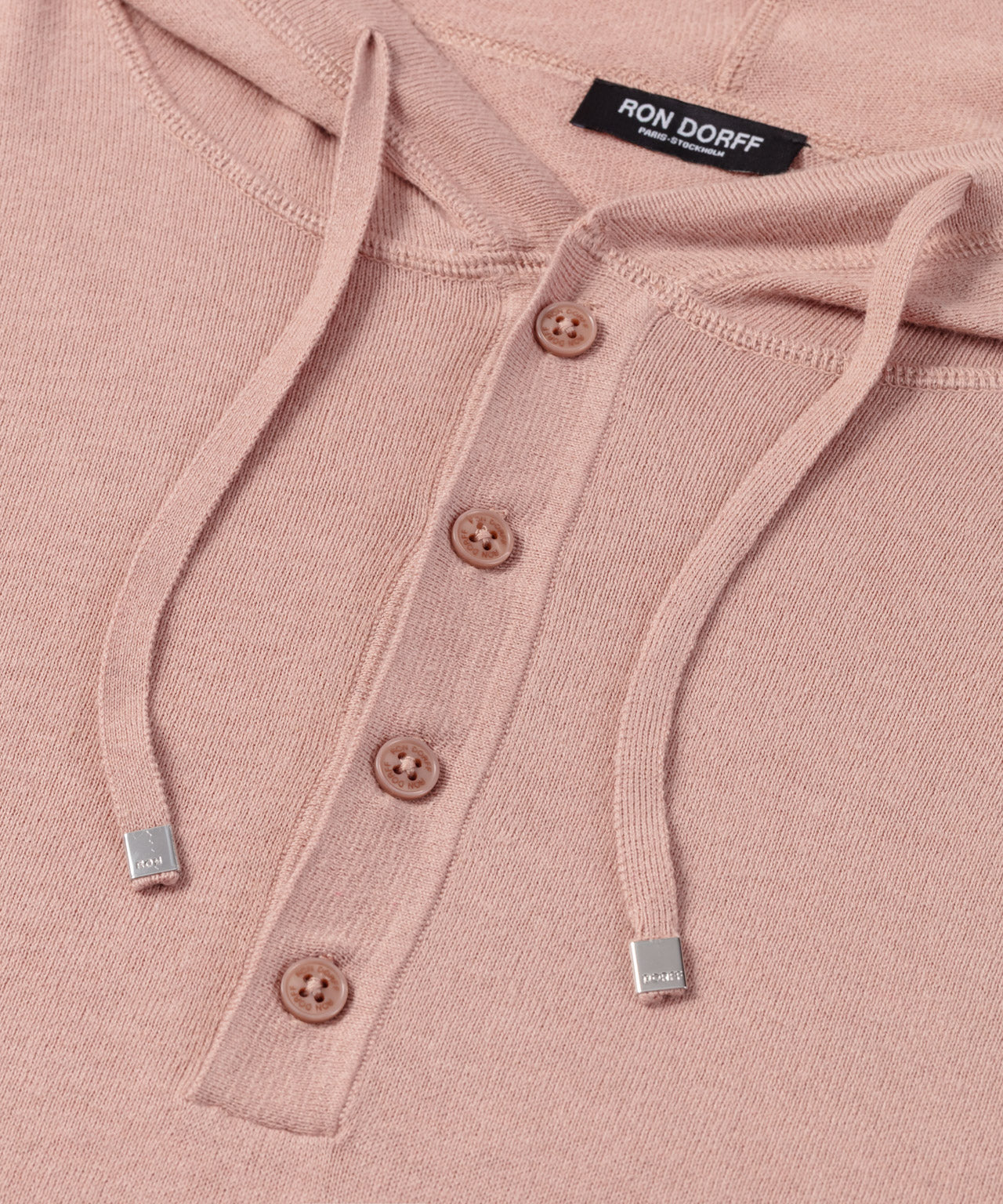 Light Cotton-Silk Hoodie Sweater: Woodrose