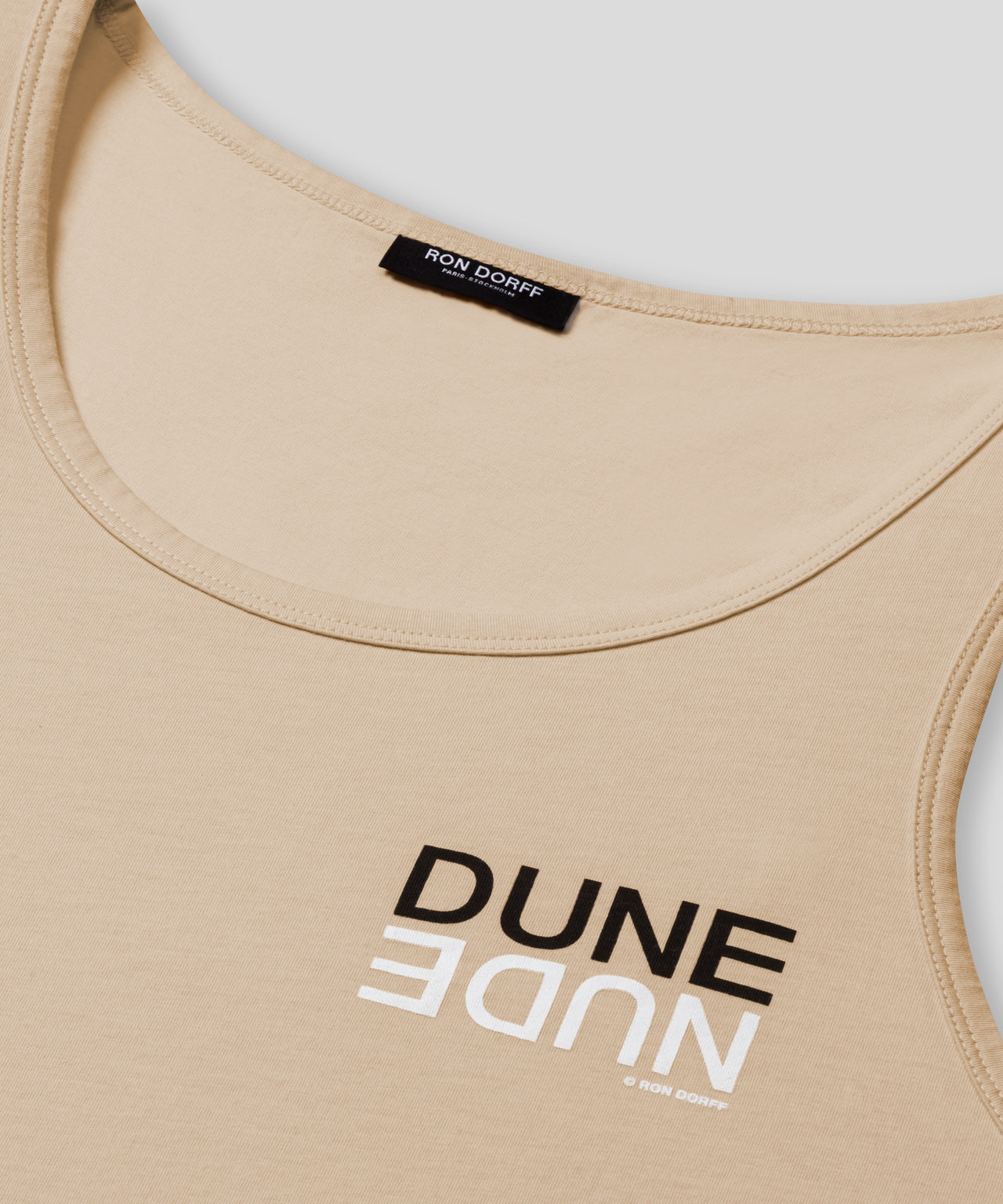 Organic Cotton Tank Top "DUNE NUDE": Nude
