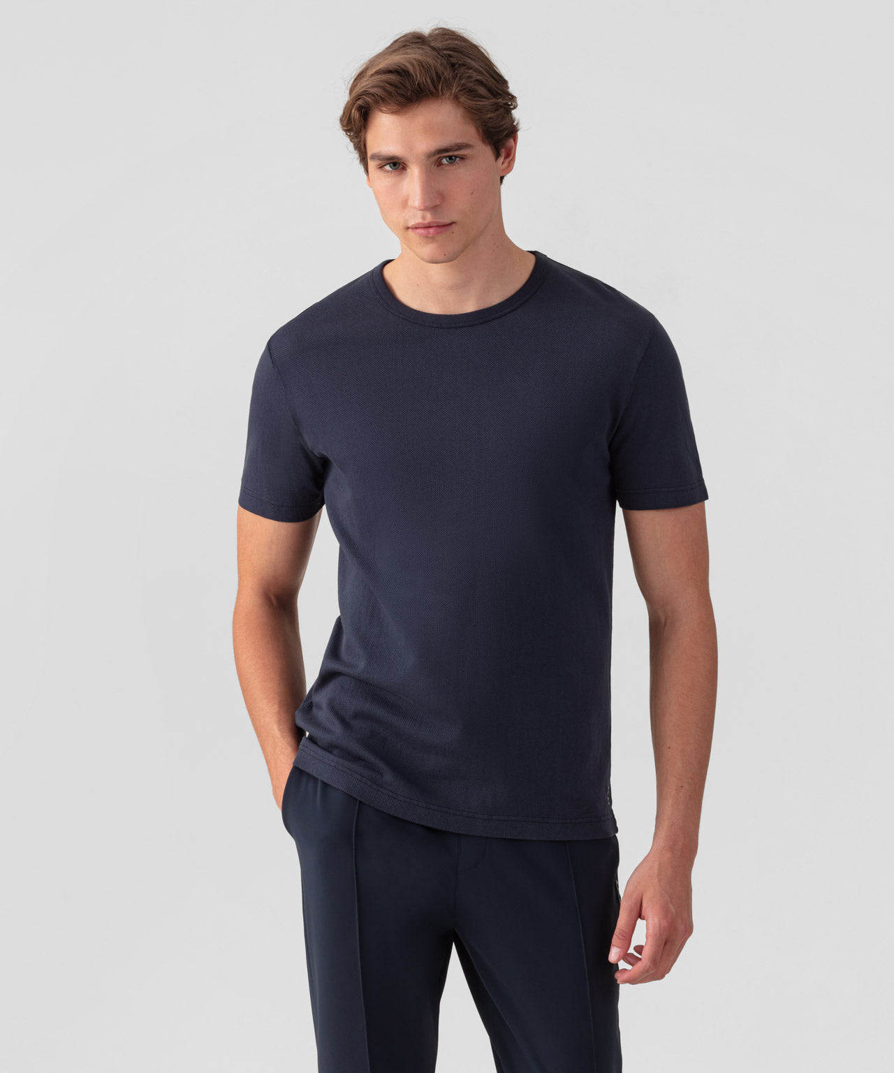 Cotton Mesh T-Shirt Eyelet Edition: Navy