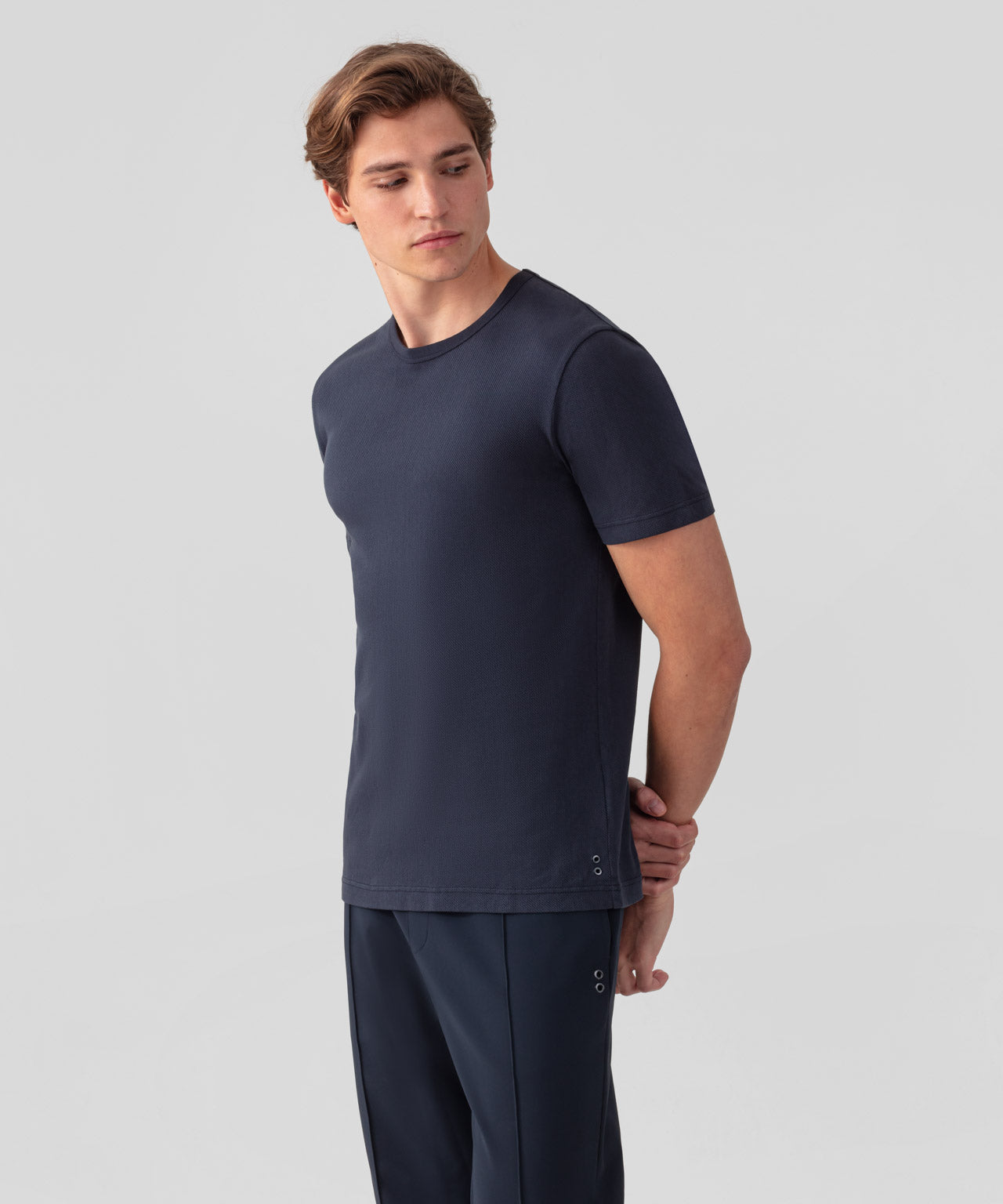 Cotton Mesh T-Shirt Eyelet Edition: Navy