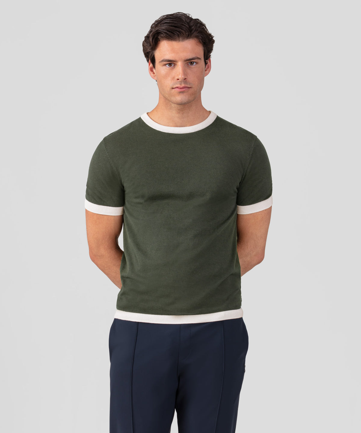 Knitted Sports T-Shirt: Military Green