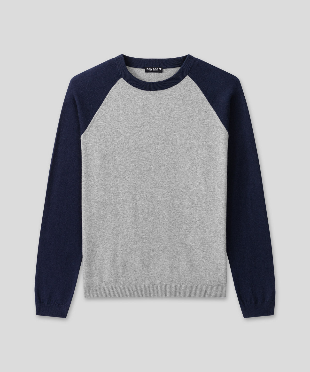Cotton Wool Knitted Long Sleeved T-Shirt: Navy