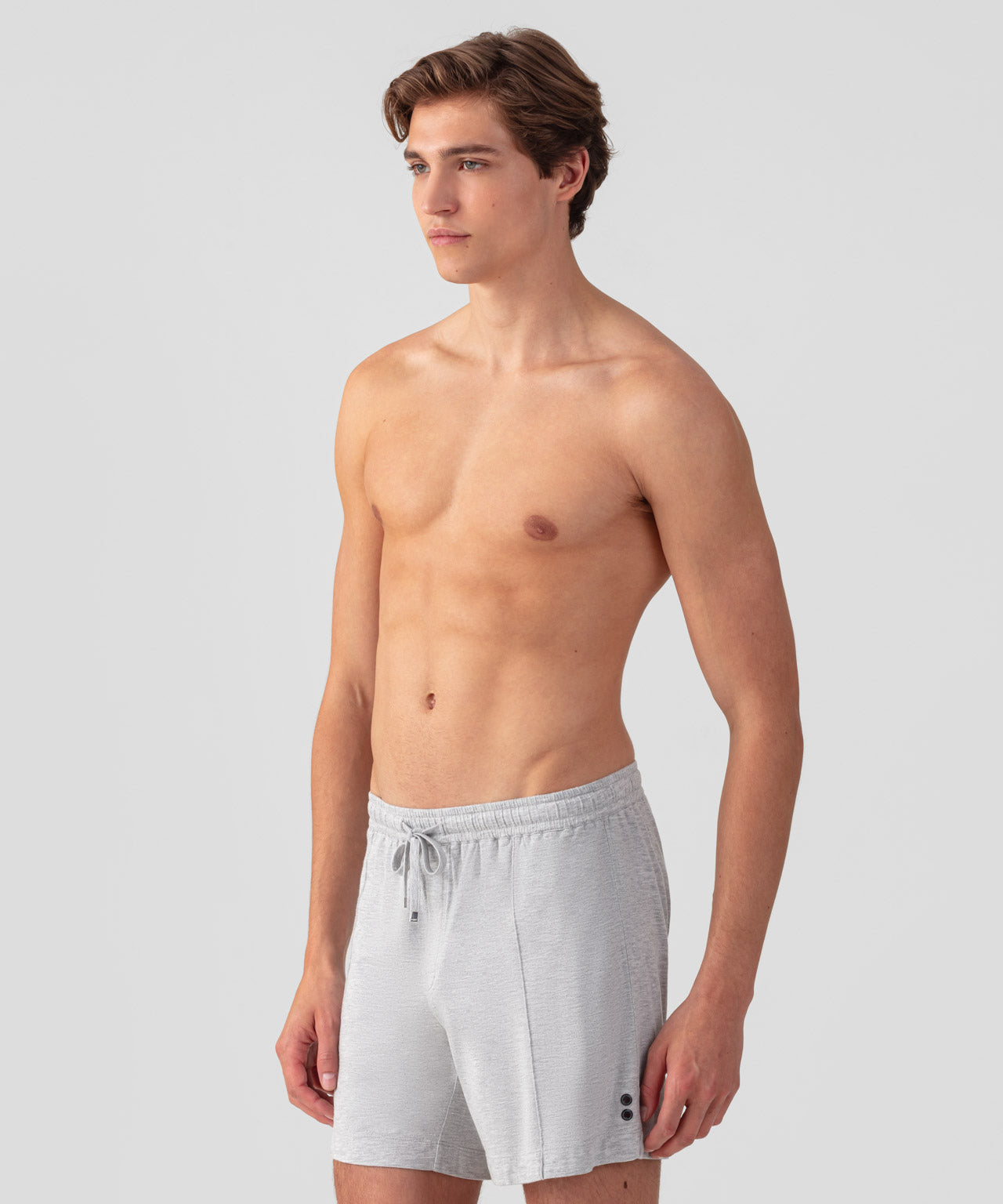 Cotton Modal Home Shorts: Grey Melange