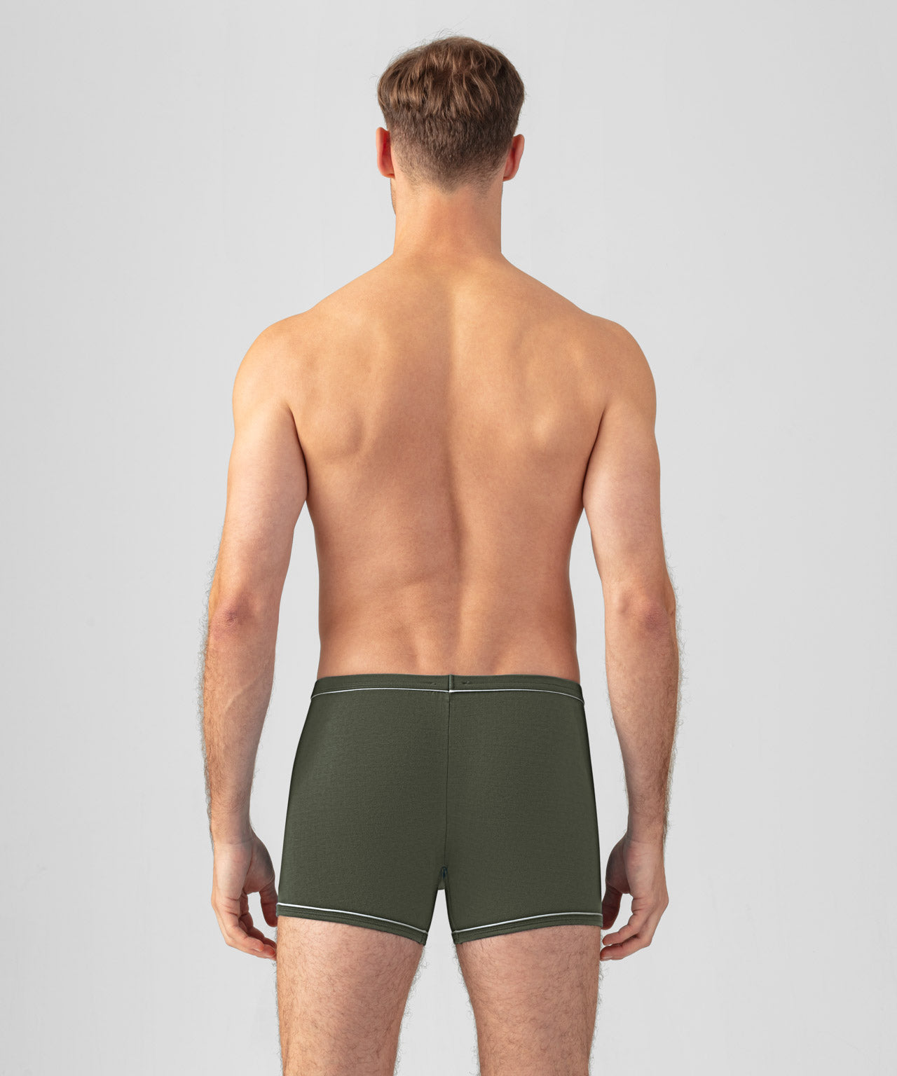 Boxer Briefs w. Piping: Military Green