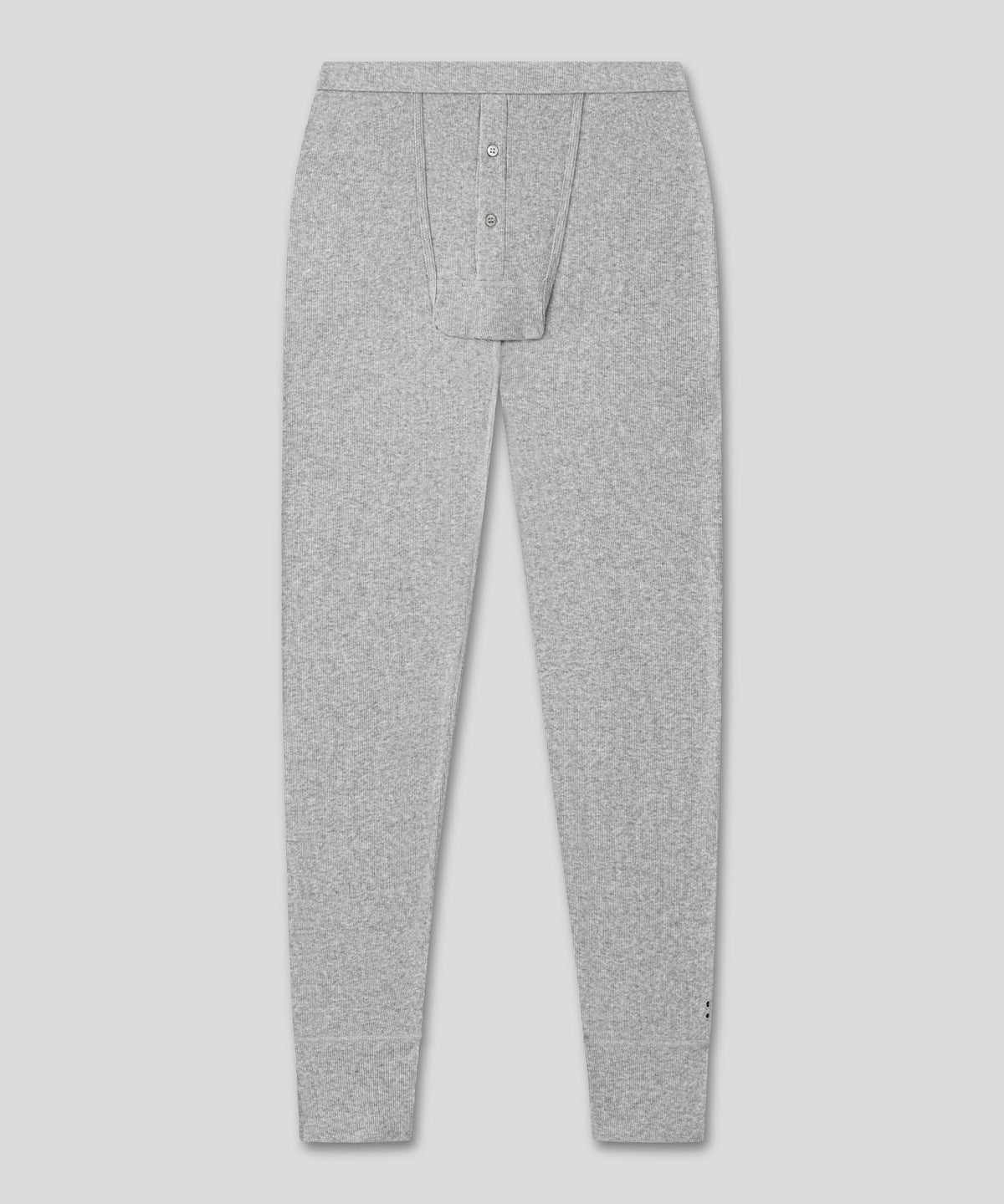 Army Ribbed Long Johns: Grey Melange
