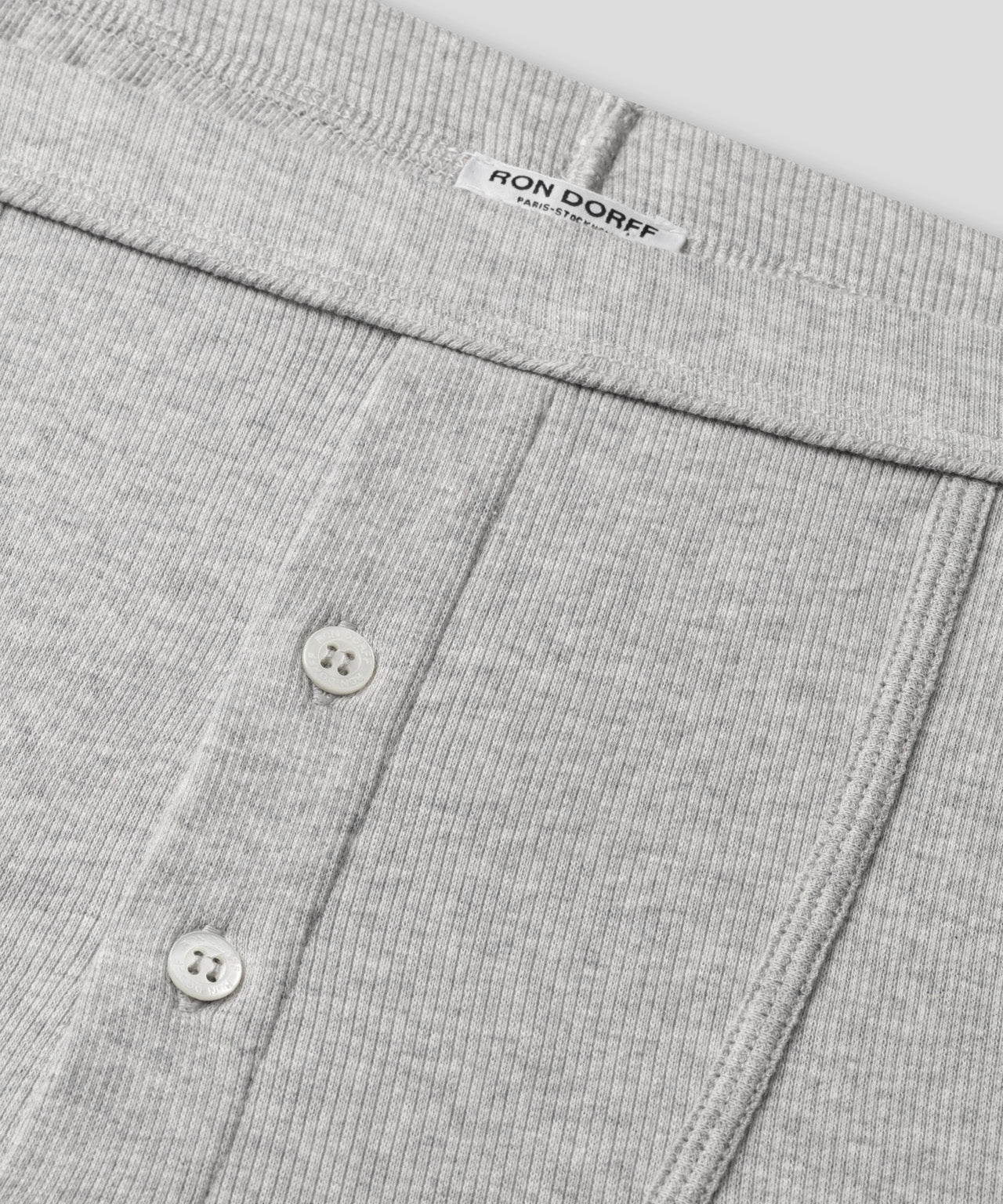 Army Ribbed Long Johns: Grey Melange
