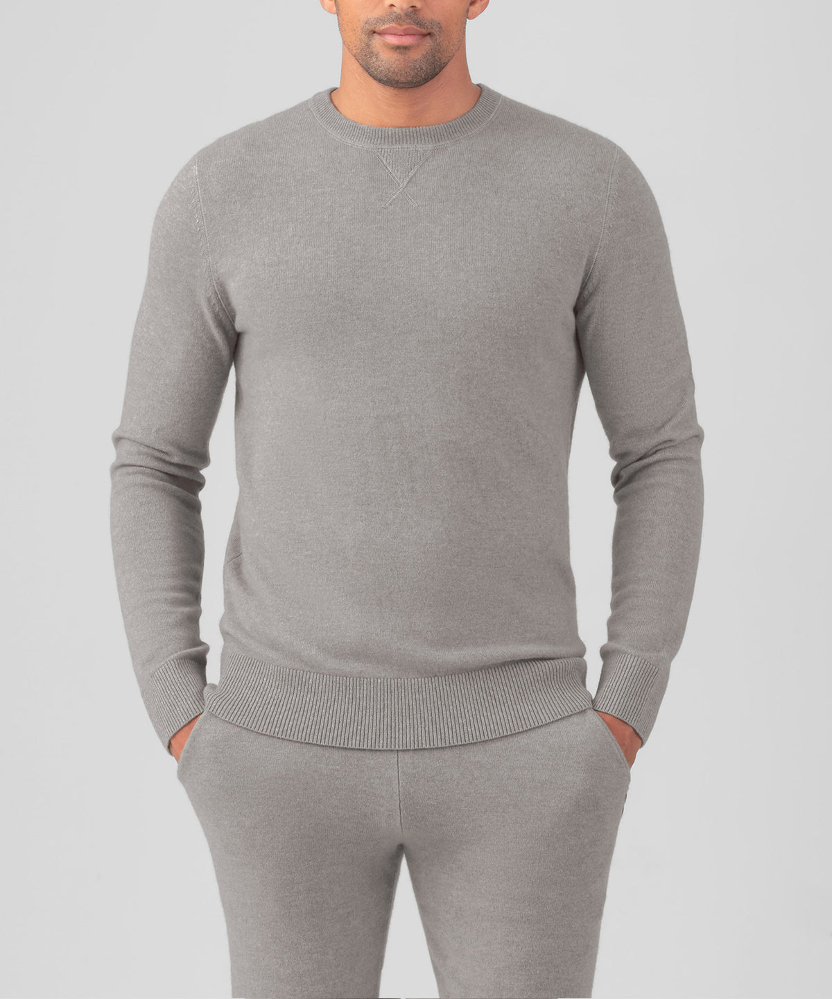 Wool Cashmere Sweater: Dusty Beige