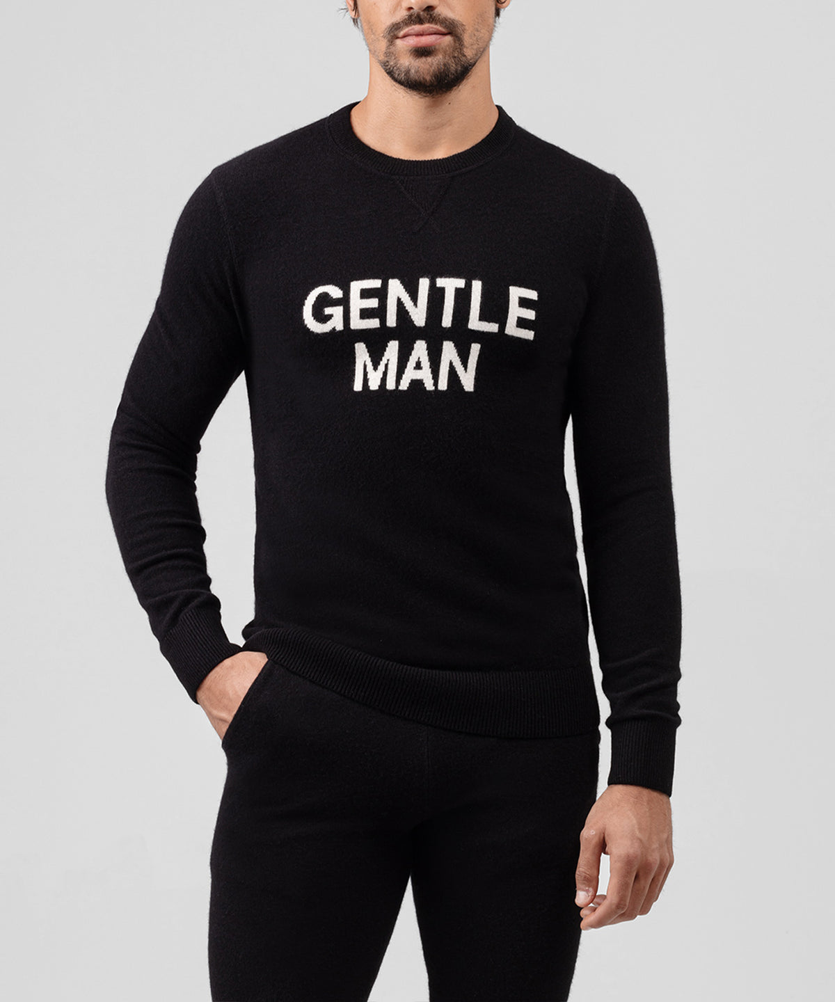 Cashmere Sweatshirt "GENTLE": Black