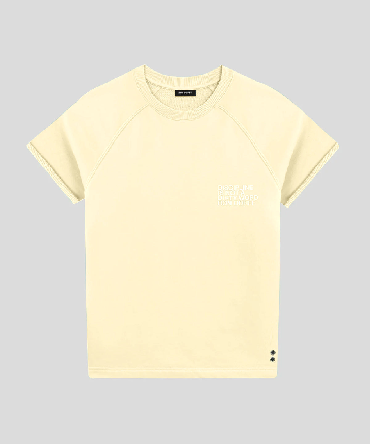 Organic Cotton Sleeveless Sweatshirt "DISCIPLINE": Scandi Yellow