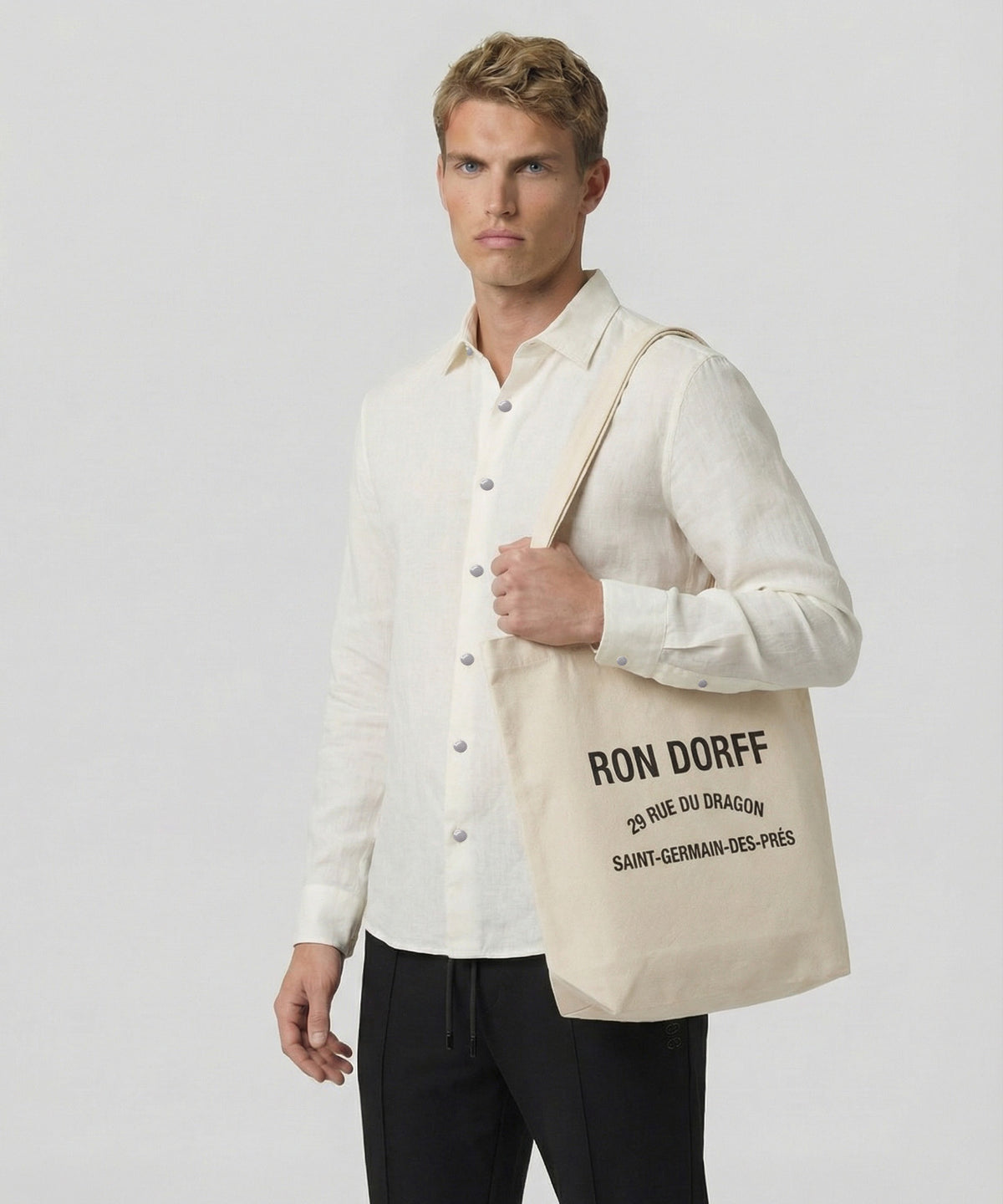 Tote Bag "DRAGON": Retro White