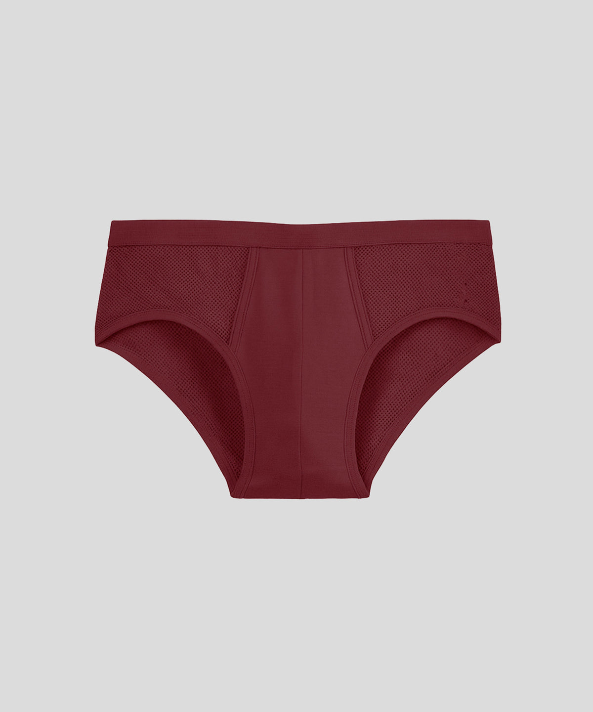 Mesh Y-Front Briefs: Red