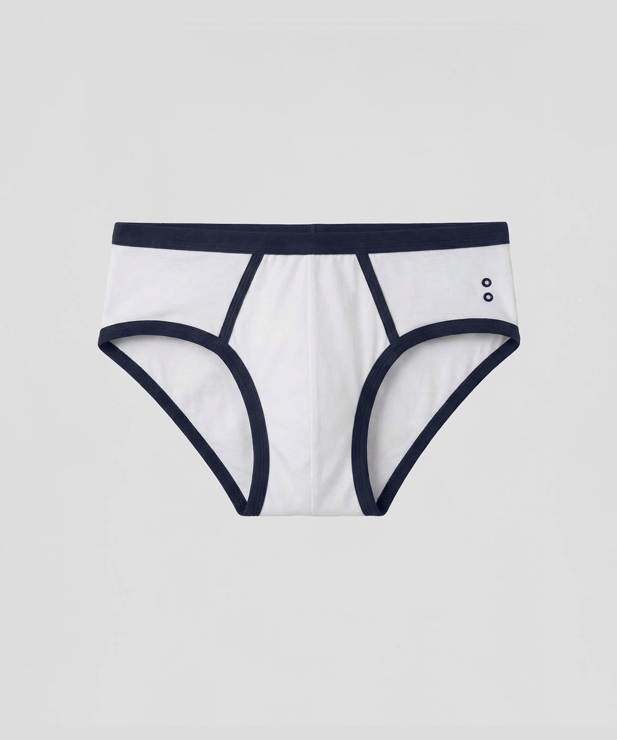 Sports Y-Front Briefs: White/Navy