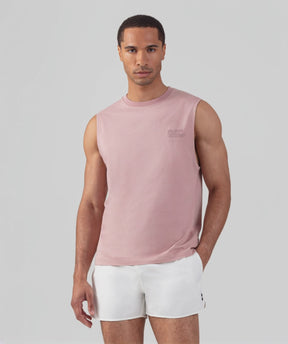 Organic Cotton Sleeveless T-Shirt Small Print "DISCIPLINE": Woodrose