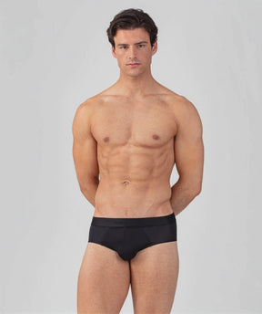 Sports Mesh Y-Front Briefs: Black