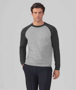 Cotton Wool Knitted Long Sleeved T-Shirt: Dark Grey