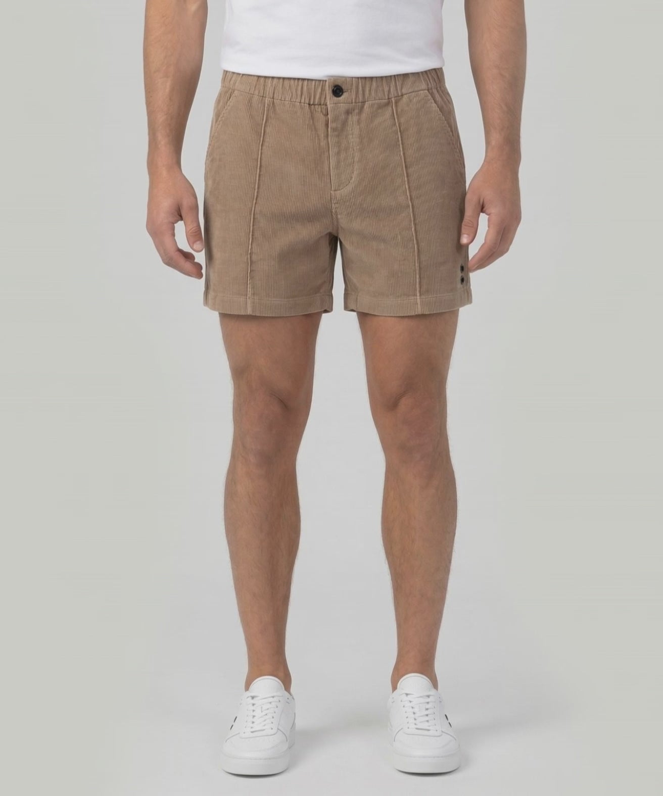 Corduroy Tennis Shorts Beige | Ron Dorff